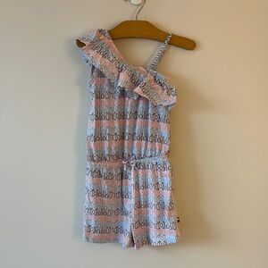 Tommy Hilfiger Pink and Blue Jumpsuit with Ruffled Details